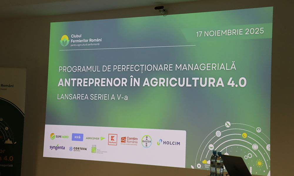 Clubul Fermierilor Români a lansat Seria a V-a a programului de perfecționare managerială „Antreprenor în Agricultura 4.0”