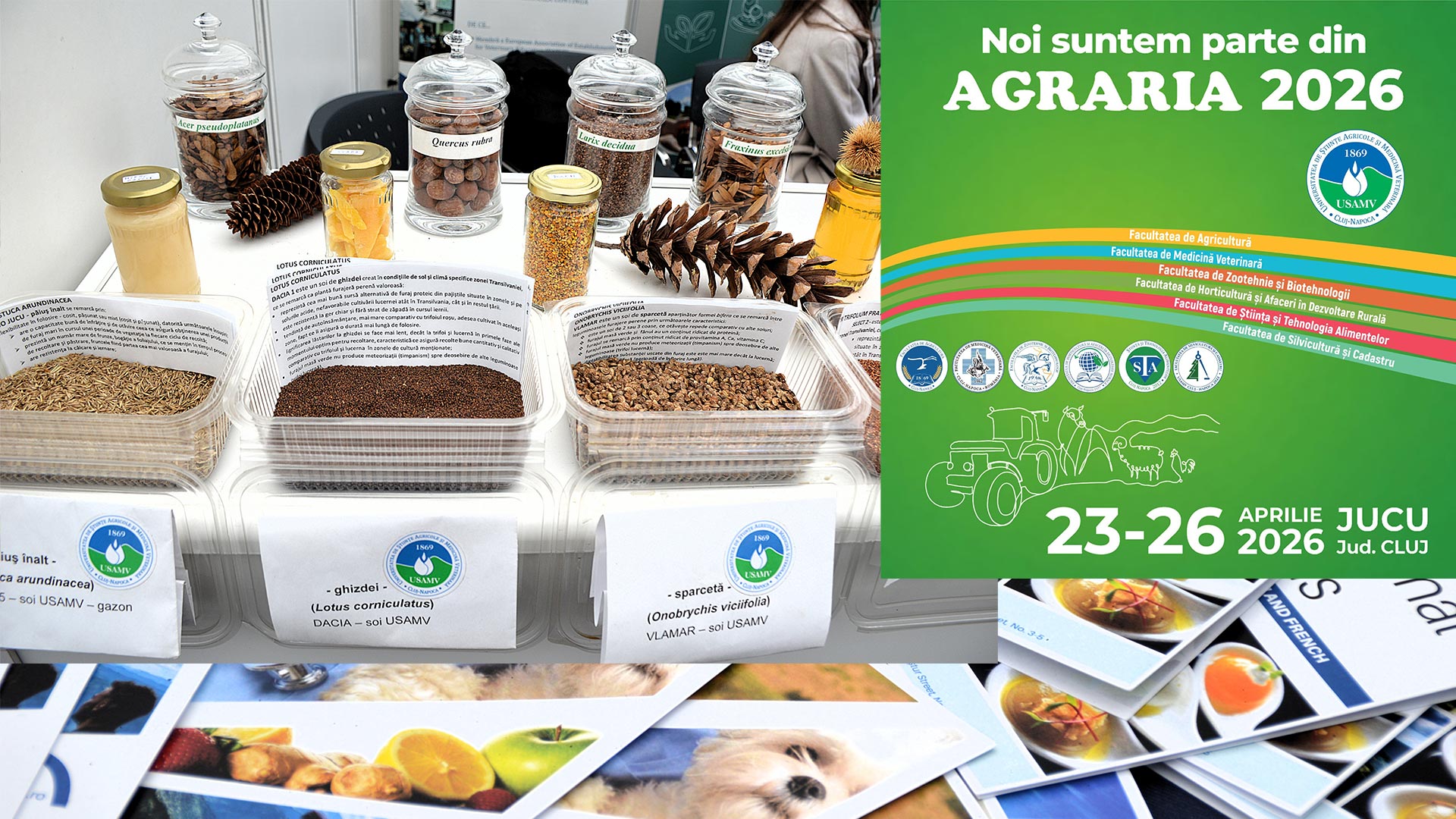 USAMV Cluj-Napoca la Agraria 2026: standuri educaționale, consultanță, workshop-uri și demonstrații cu tractoare și drone agricole, vânzare de produse proprii