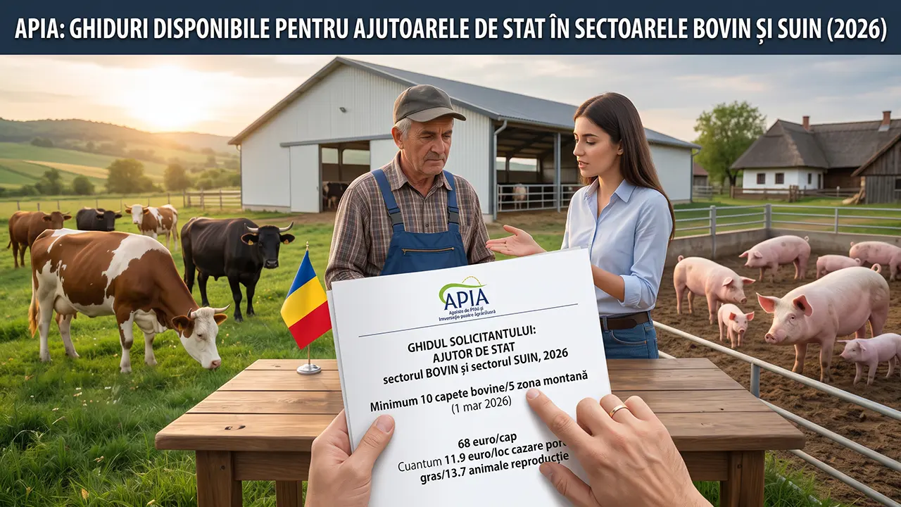 Ghiduri pentru ajutoarele de stat destinate crescătorilor de bovine și suine 
