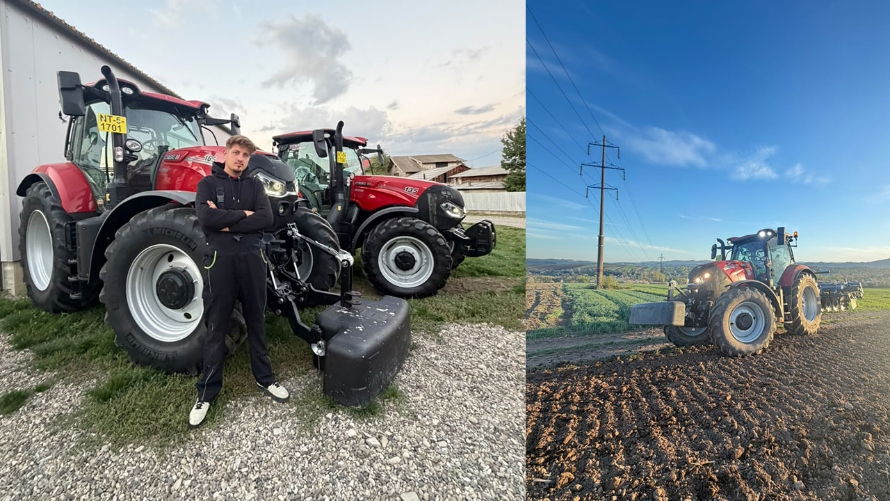 De la 5 ani, în cabina tractorului și acum lucrează 250 de hectare