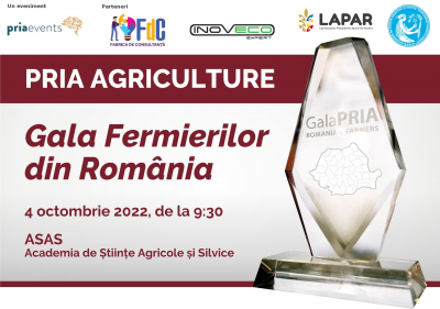 PRIA GALA FERMIERILOR DIN ROMÂNIA ȘI TÂRG DE JOBURI ÎN AGRICULTURĂ, 4 OCTOMBRIE 2022, LA ASAS