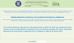 APIA: Reluarea depunerii online a cererilor unice de plată aferente Campaniei 2020