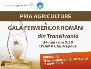 PRIAEVENTS și USAMV Cluj-Napoca vă invită la GALA FERMIERILOR DIN TRANSILVANIA și la TÂRG DE JOBURI ÎN AGRICULTURĂ